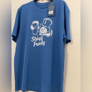 New Life is Good Stay Frosty T Shirt sz L